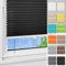 Magiea Plissee ohne Bohren Klemmfix B35 x H110cm Schwarz lichtundurchlässig Plisseerollo für Tür & Fenster Blickdicht Sichtschutz Sonnenschutz Rollo