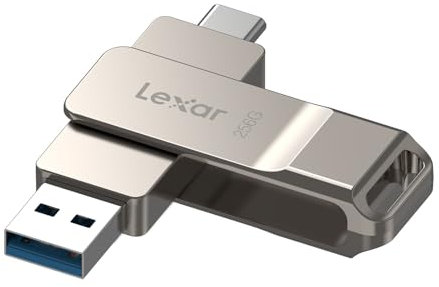 Lexar D40E 64 GB Dual USB 3.2 Gen 1 Type-C Jump Drive, USB-C Flash Drive, Metallgehäuse, Schwenkbares Design, Thumb Drive, Kompatibel Mit iPhone 16