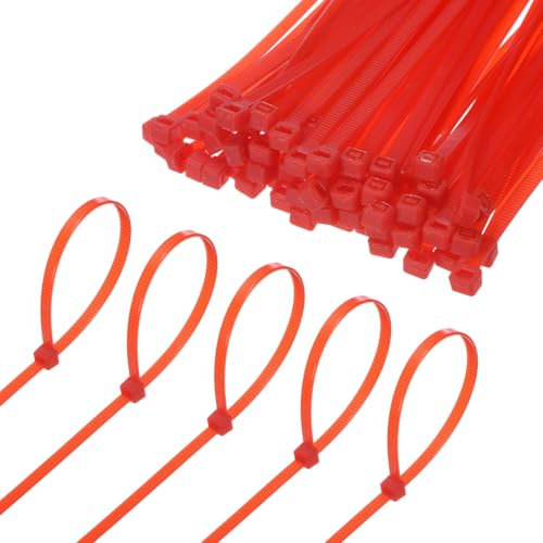 M METERXITY 1000-Pack Nylon Zip Ties 12 Inch 49 Lbs Nylon Cable Wire Ties Self-Locking Cable Zip Ties for Indoor/Outdoor/Home/Office/Garden/Workshop/Bundling Securing [Red]