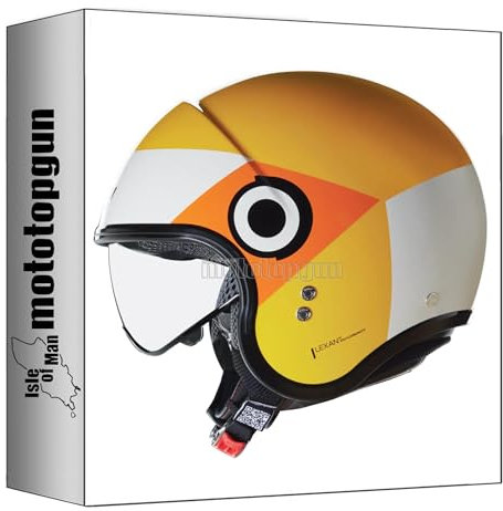 Nolan Casque Moto Jet n21 Commuting onirico Noir Blanc Orange 342 Taille XL mototopgun