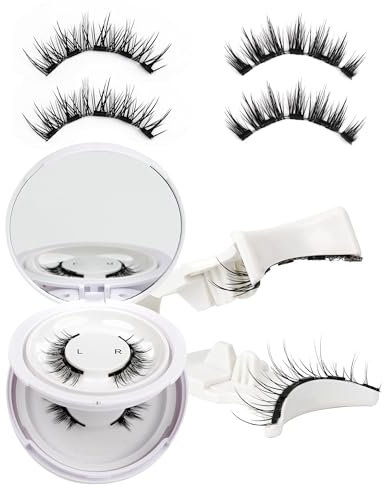 Obeyalash Faux Cils Magnetique Manga 2 paires Magnetic Lashes Cils Magnétiques Naturel Réutilisables avec Applicateur Aucune Colle Nécessaire Facile à porter et à enlever (Set-01-2 paires)