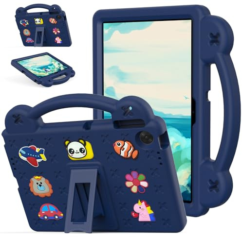 YRH Case for Lenovo Tab 10.1 inch 2025 (TB311FU/TB311XU), Kids EVA Shockproof Cover for Lenovo 10.1'' Tablet Case, with Stand Handle (Navy)