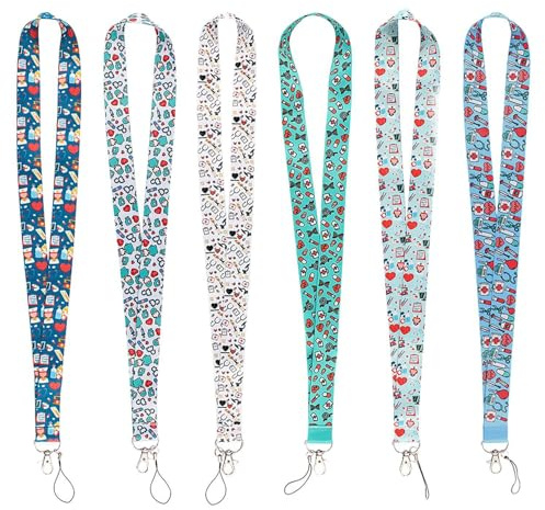 6 Stücke Von Lanyard, Kreativer Cartoon-Lanyard, Mobiltelefonzubehör, Geeignet Für Arbeitsgenehmigungen, Schlüssel Und Mobiltelefone.