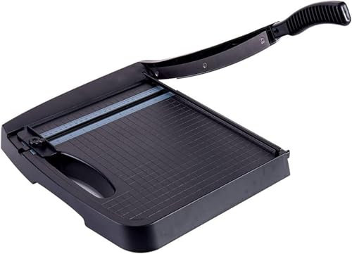 Petit coupe-papier Coupe-papier à guillotine portable, coupe-papier manuel, coupe-papier à guillotine avec verrouillage de sécurité, pieds de châssis for étiquettes de coupons, papier cartonné Machine