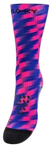 FLOKY - S-mash - Tokyo - Calze biomeccanica sportiva - Viola/Fucsia - Taglia XS/S - T1