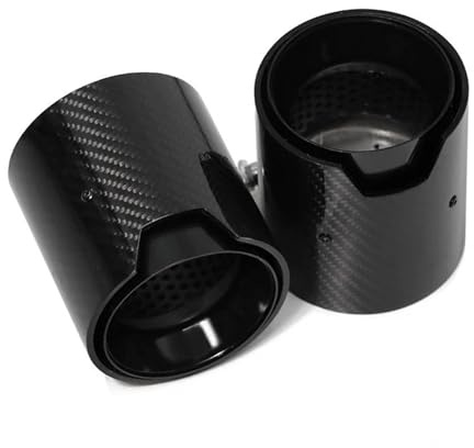 RORVECQ 2 Stück Direktstecker-Auspuffblenden Für 3er G20 G21 330i M-Performance Style Carbon-Auspuffblenden Auto-Modifikationszubehör(SCHWARZ)