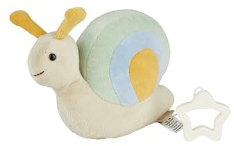 Sterntaler Spieluhr M Schnecke, Kinder- und Babyspielzeug, samtig weicher Stoff, zum Anbinden, herausnehmbares Spielwerk, Sternengriff, Melodie: –, 18,5×16×7 cm, bunt