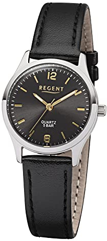 Regent Damen Analog Quarz Uhr mit Leder Armband 12111187