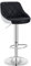 WOLTU Tabouret Bar, Chaise Haute Bar, Tabouret en Similicuir, Réglable en Hauteur, avec Dossier, Repose-Pieds, Chaise Haute Cuisine, Noir, BH30sz-1
