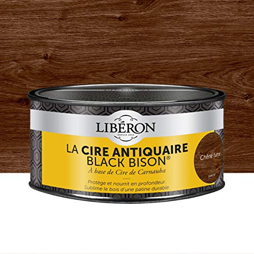 Libéron Cire antiquaire Black Bison en pâte, Chêne fumé 500cc
