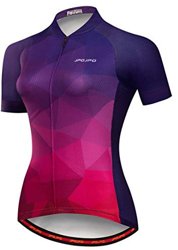 Radtrikot Damen Radtrikot Reißverschluss Mountainbike Shirts Kurzarm Rennradoberteile Pro Team Racing MTB Tops für Damen Damenbekleidung Größe XL