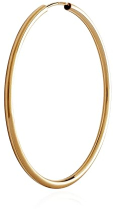 NKlaus einzelne runde Creole 585 Gelbgold, 40mm, Stärke 1,8mm
