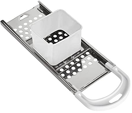 genialo Spätzle-Hobel Edelstahl, Teigschlitten, Reibe, Küchenhelfer, Spätzlereibe, Spätzlesieb, Spätzlepresse, Spülmaschinenfest, Edelstahl, Silber, 33 x 11 x 6,5 cm