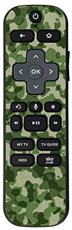 Camo Green Vinyl wrap skin sticker for Now TV Smart with voice search Remote Controller