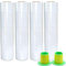 4 Pack Industrial Clear Pallet Stretch Wrap Cling Film 20mic x 400mm x 260m with Plastic Rolling Handle.Self Adhering Packing,Moving,Packaging,Heavy Duty Shrink Film,BOMEI PACK