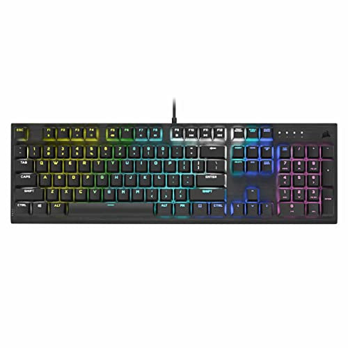 Corsair Mechanische Gaming-Tastatur K60 RGB PRO (CHERRY MV-Tastenschalter: Linearer und schneller, langlebiger Aluminiumrahmen, anpassbare RGB-Hintergrundbeleuchtung pro Taste) QWERTY, Schwarz