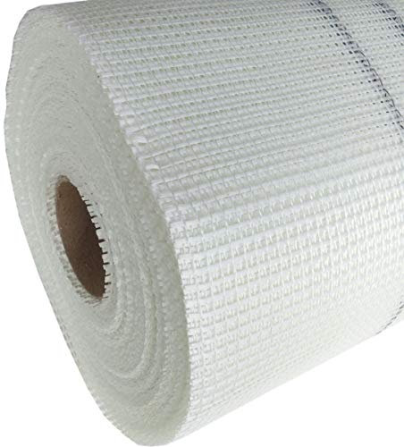 BOHRFUX - 50 m² - Pour intérieur et extérieur - Tissu de nettoyage - 1 m x 50 m - 165 g/m² - En fibre de verre - 4 mm x 4 mm - Convient pour les systèmes VWS et WDVS