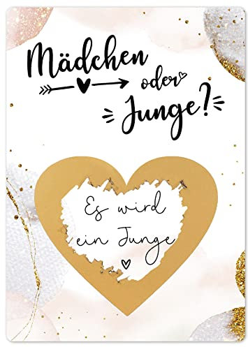 Joli Coon Rubbelkarte Geschlecht verkünden - Es wird ein Junge - Gender Reveal Party - Boy or Girl