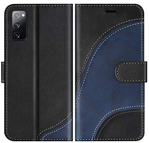 BoxTii Coque pour Galaxy S20 FE/Galaxy S20 Lite, Portefeuille Etui en Cuir PU, Magnétique Protection Housse Coque pour Samsung Galaxy S20 FE/Galaxy S20 Lite, Noir