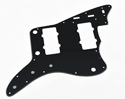 Dopro American Vintage Jazzmaster Guitar Pickguard Scratch Plate JM Pickguard mit Schrauben für Fender Vintage Jazzmaster Black 3-lagig (BWBB)