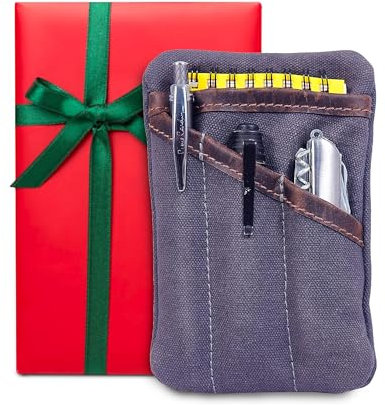 EDC Taschen-Organizer aus gewachstem Segeltuch, kompakte EDC-Tasche für Herren, Multi-Tool-Rückentasche für Notebook/Handy, Stift und EDC-Ausrüstung, Alltags-Schnellgriff, EDC-Geldbörse (15,2 x 10,2
