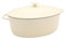 Karl Krüger Eisenguss Bratentopf oval Savanna, creme/schwarz, 34 cm