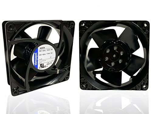 eRicambi, Ventilatore Assiale EBM - PAPST 4650N, con Struttura e Rotore in Metallo, Dimensioni 119x119x38mm, Potenza 19W, Velocità di Rotazione 2650rpm