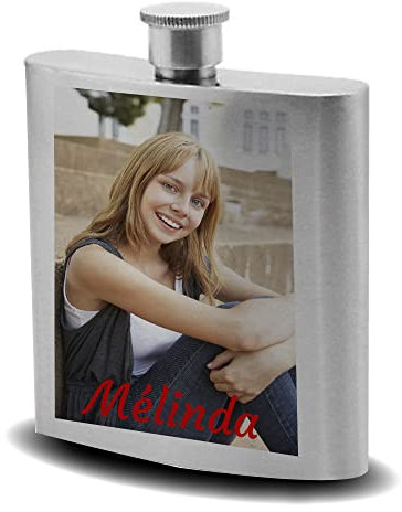 Flasque à Whisky en inox personnalisable avec photo et texte de votre choix Cadeau Fête des pères, Cadeau photo cadeau chasseurs