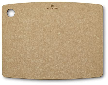 Victorinox Schneidebrett, Gourmet Serie, Cutting Board M 36.8 x, 28.6 x, 0.9, Saftrille, Klingenschonend, Spülmaschinengeeignet, Braun