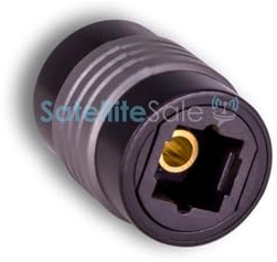 SatelliteSale Digital Toslink SPDIF Optical Female to Female Coupler PVC Black Adapter