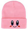Roffatide Anime Skull Caps für Damen Herren Bestickter Totenkopf-Hut Beanie Mütze Winter Strickmütze Rosa