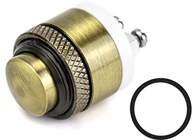 QWORK® 16MM Messing Tür Glocke Momentan Taster Druckschalter 12V 36V DC 2A 1NO Wasserdicht für Auto Household Appliance