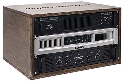 Sound Town DIY 6U Studio Rack with Solid Baltic Birch Plywood, Weathered Brown (SDRK-Y6B)