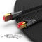 SNOWKIDS Cat 8 LAN kabel 9m, 40Gbps LAN Kabel Hochgeschwindigkeits 2000MHz S/FTP Ethernet Kabel Gigabit RJ45 Nylon geflochtener Vergoldeter Patchkabel für PS/5/4 Router Modem TV Switch Laptop