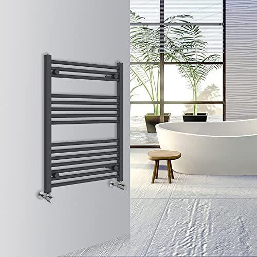 Warmehaus Handtuchwärmer, Heizkörper, Zentralheizung, 800 x 600 mm, Anthrazit