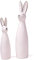 SEINHIJO 2pcs Kaninchen Figuren Dekoration Hase Skulpturen Modern Arts Geschenk Keramik 29cm