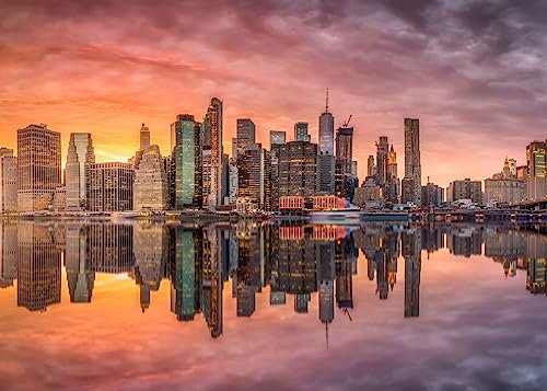 Displate - Poster aus Metall - Magnet-Montage - World Class Photos - Cityscapes - NYC Glow 67.5 cm x 48 cm