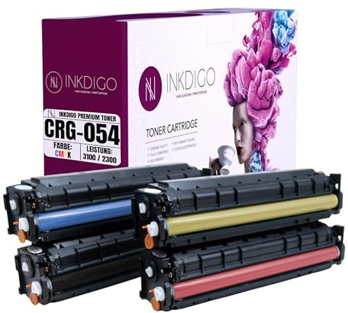CRG054H XL 4er-Pack - Premium TÜV Toner Kompatibel für CA-054H für Canon i-SENSYS LBP 621Cw 623Cdw 640C MF 640C 641Cn 641Cw 642Cdw 643Cdw 644Cdw 645Cx 1x Schwarz | 1x Cyan | 1x Magenta | 1x Gelb