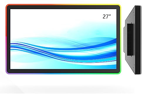 GreenTouch 27 Inch LED-Framed Touch Screen Monitor with HDMI+VGA+DP Interface, PCAP Touchscreen Monitor for self-Service Kiosk
