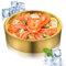 11in Gold Stainless Steel Ice Chilled Serving Trays, Appetizer Cold Serving Tray Platter with Ice, Iced Serving Tray for Parties, Cooling Shrimp Cocktail Serving Dish for Food Fruit (28cm)