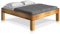 moebel-eins CURBY 4-Fuß-Bett ohne Kopfteil, Material Massivholz, rustikale Altholzoptik, Fichte, 200 x 220 cm, Vintage, Komforthöhe