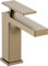 hansgrohe Tecturis E - Waschtischarmatur ohne Ablauf, energiesparend (CoolStart), Wasserhahn Bad mit Auslauf Höhe 117 mm, Mischbatterie Waschbecken wassersparend (EcoSmart+), Brushed Bronze, 73012140