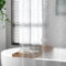 Homxi Duschvorhang mit Ösen Badewanne,200 W x 200 H cm,Bad Vorhänge Weiß Halbtransparent mit Sechseck Muster Duschvorhang PEVA Duschvorhänge Ringe