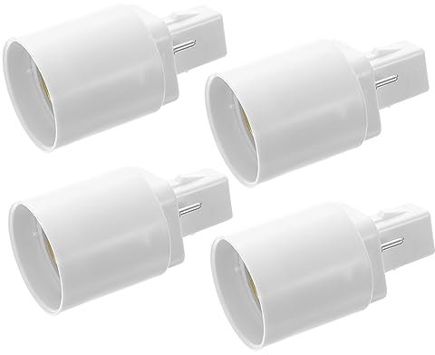 Angoily 4 Stücke G24d Auf E27 Licht Sockel Adapter Konverter - Brennen - Alterung Einfach Installieren Für Cfl Lampen
