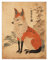 Artery8 Edo Period Kitsune Red Fox Portrait Simple Japanese Ukiyo-e Style Painting Unframed Wall Art Print Poster Home Decor Premium