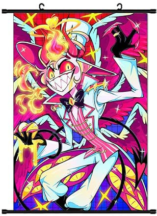 Jilijia Hazbin Hotel Dipinti su Rotolo Anime Alastor/Angel Dust/Charlie Morningstar/Vaggie/Lucifer Morningstar Poster da Appendere alla Parete Stampe su Arazzo Decorazione con Immagini per la Casa