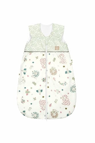 Odenwälder BabyNest Anni Light Schlafsack – Atmungsaktiver Baby-Schlafsack für Sommer & Ganzjahr, Weich & Leicht, Verschiedene Größen & Designs wildlife green / 90