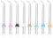 Reccisokz 8 pezzi Ricambio Punte Spruzzo Dentario Acqua Idropulsore Ugello Accessori per Waterpik idropulsore dentale e Altri Irrigatori Orali