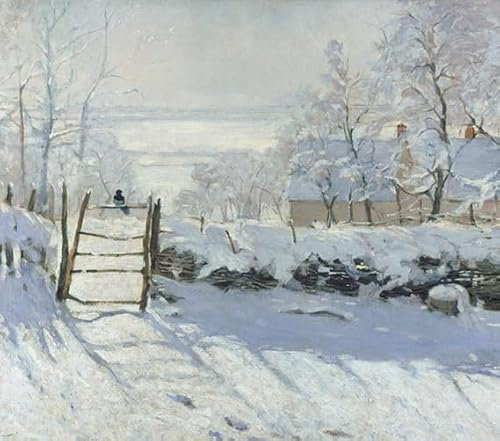 Paint by Numbers Kits Claude Monet The Magpie DIY Oil Painting Digital Painting by Numbers Kits on Canvas Decoration Gift