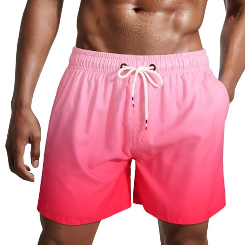 Danfiki Badehose für Herren Badeshorts Shorts Sportbekleidung Meshfutter | Shorts,Schnelltrocknend,Kurzen,Sporthose,Atmungsaktiv,Schwimmhose,Trainings,Verstellbar,Tunnelzug,Wasserabweisend